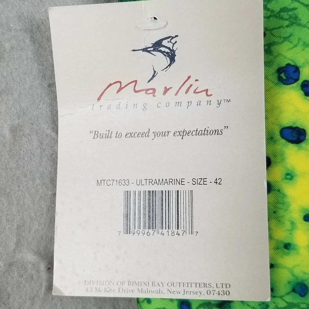 Marlin Trading Company Shorts Mens 42 Blue Ultramarine Cargo Mahi Mahi MTC71633